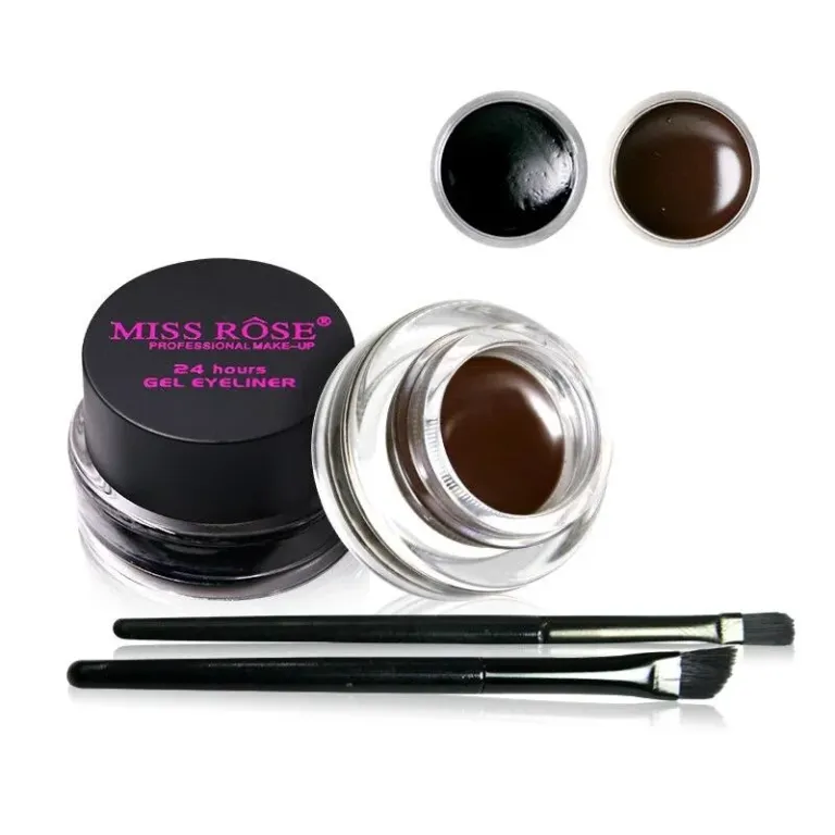 Miss Rose Gel Eyeliner 2 color set Black and Brown - Image 2